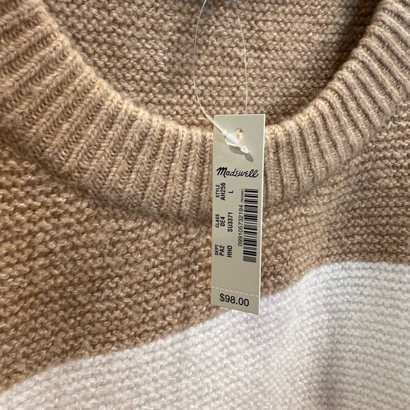 NWT Madewell striped sweater. Very stylish. Size L - Picture 4 of 4